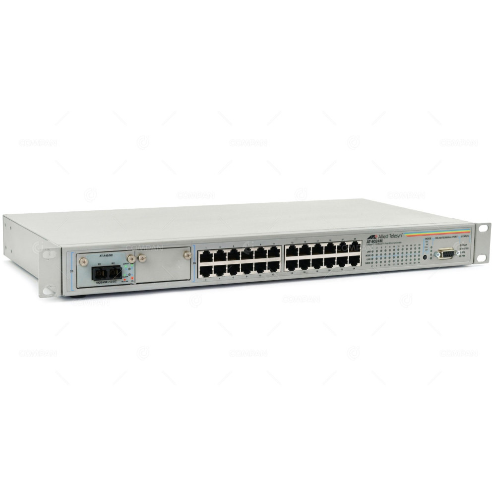 AT-8024M 3 x ALLIED TELESIS 24-PORT SWITCHES  -  UNKNOWN PASSWORD